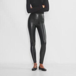 Aritzia Wilfred Free Daria Pant High Waist UnReal Leather Leggings Black Boho XS